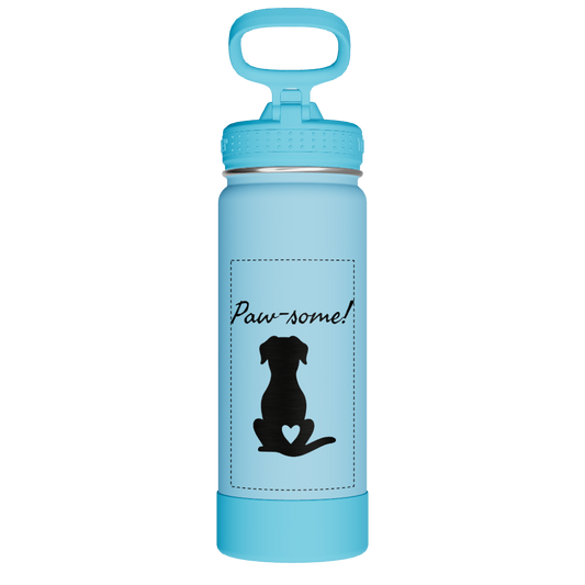 Actives Kids Glow In The Dark Water Bottle With Straw Lid - customized