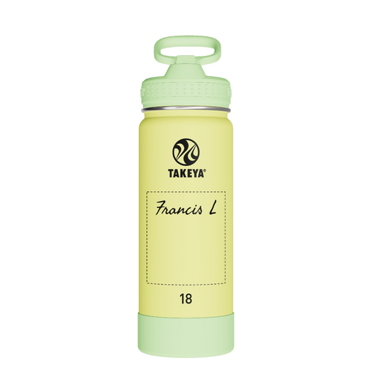 Actives Kids Glow In The Dark Water Bottle With Straw Lid - customized