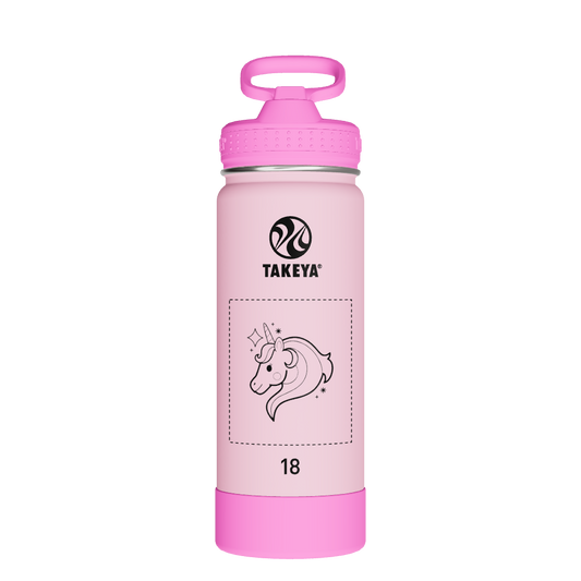 Actives Kids Glow In The Dark Water Bottle With Straw Lid - customized