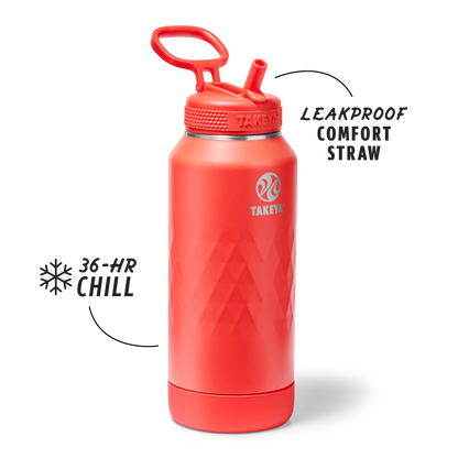 32oz Crimson Straw
