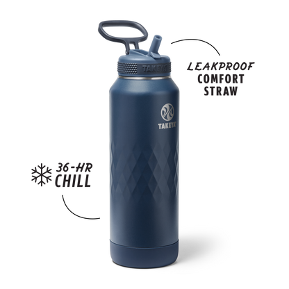 40oz Indigo Straw